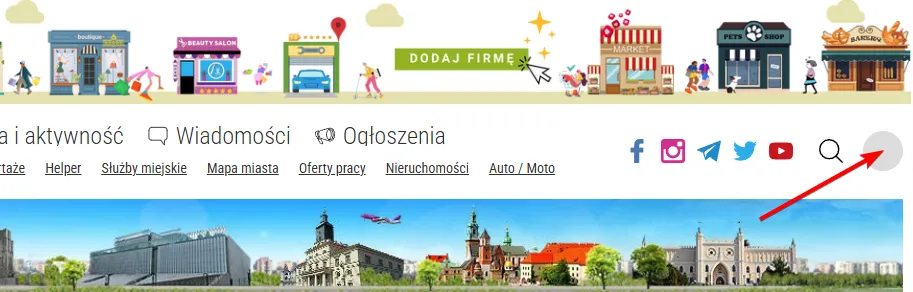 kliknij swój profil w prawym górnym rogu ekranu